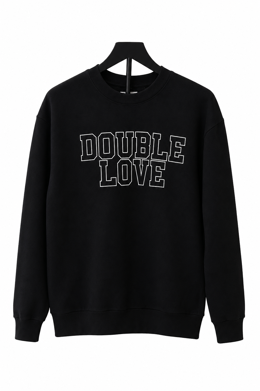 DOUBLE LOVE Collegiate Sweatshirt in Black